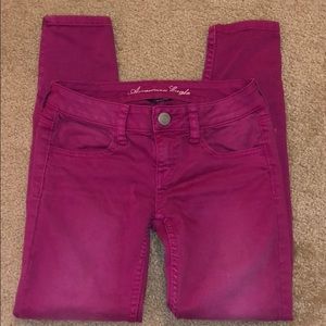 American Eagle Magenta Jegging. Size 00